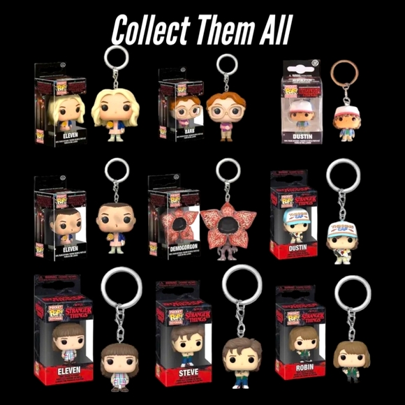 NWT!! Funko Pop Keychain New Dustin From Hit Series Stranger Things!! - Picture 7 of 11